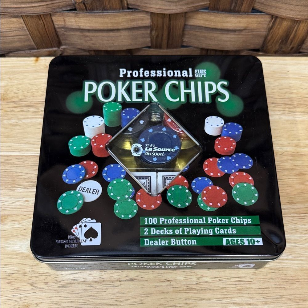 NEW Sealed Professional Poker Chips Set with Cards